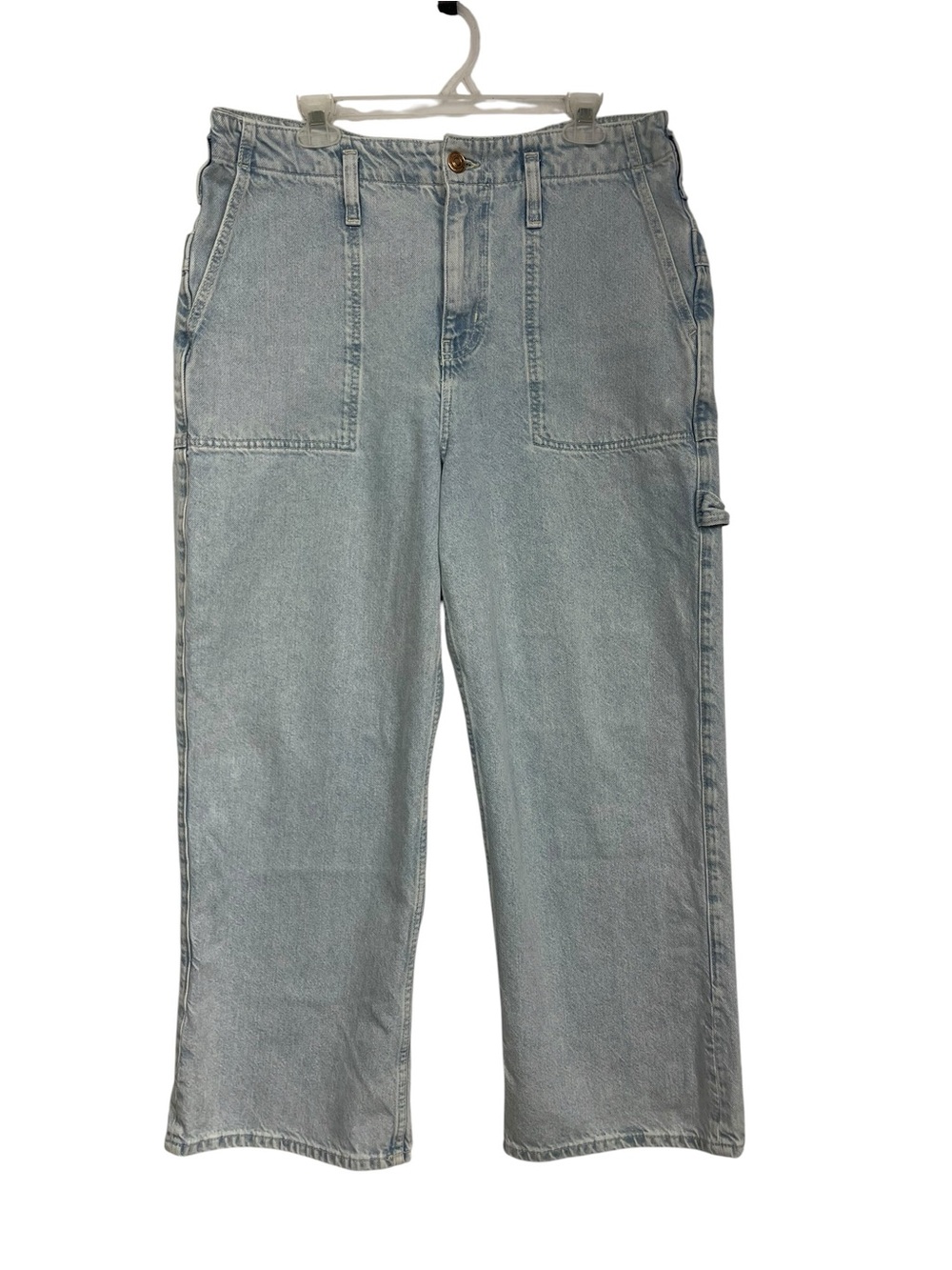 We The Free People Light Wash Utility Carpenter Denim Jeans Size 32